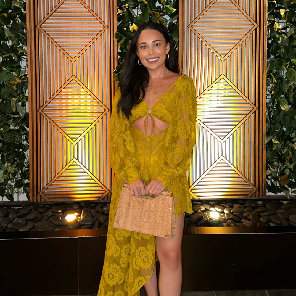 For Love And Lemons - NWT Tiana Midi Dress in Yellow